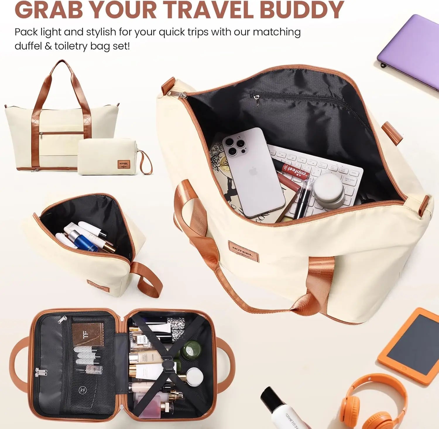 6 Piece Luggage Set Carry On ABS+PC Hard Shell Suitcase Travel Packing Box With Spinner Wheels & TSA Lock For Business Trip