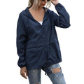 Women Rain Jacket Outdoor Running Hooded Windproof Short Raincoat Casual Spring Autumn Coats Breathable Clothing