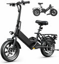Folding Electric Bicycle,Commuter City E-Bike with 350W Motor and 36V 7.5Ah Battery,3 Levels Assist, Dual Disc Brakes,14/16"