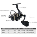 ZP 500/800 Series EVA Grip Ultra Lightweight Fishing Reel 13+1BB High Speed Gear Ratio 5.2:1 Mini Spinning Reel Metal Line Cup