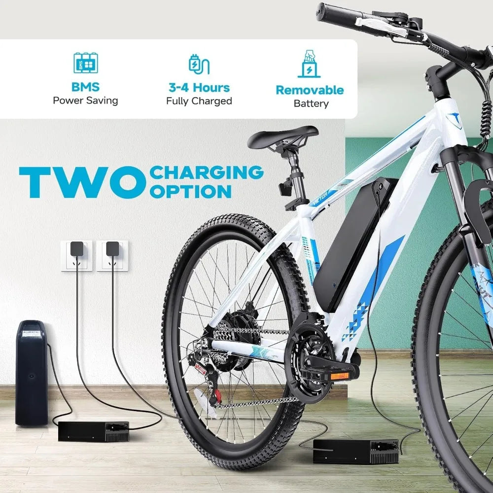 Electric Bike for Adults, 350W 26" Ebike for Teens 21 Speed 20Mph Up to 40Mile with Dual Disc Brake Commute E-Bike E-MTB