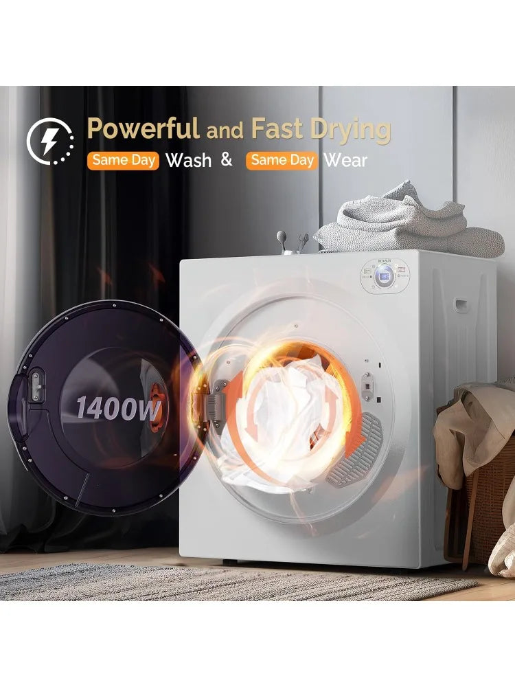 25LBS Full Automatic Washing Machine and 2.6CuFt Portable Clothes Dryer Set, Electric Laundry Washer and Dryer Combo Set