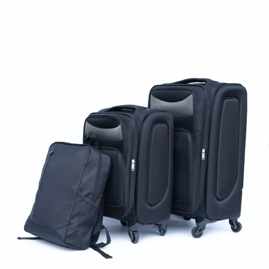 Luggage 2piece backpack set black