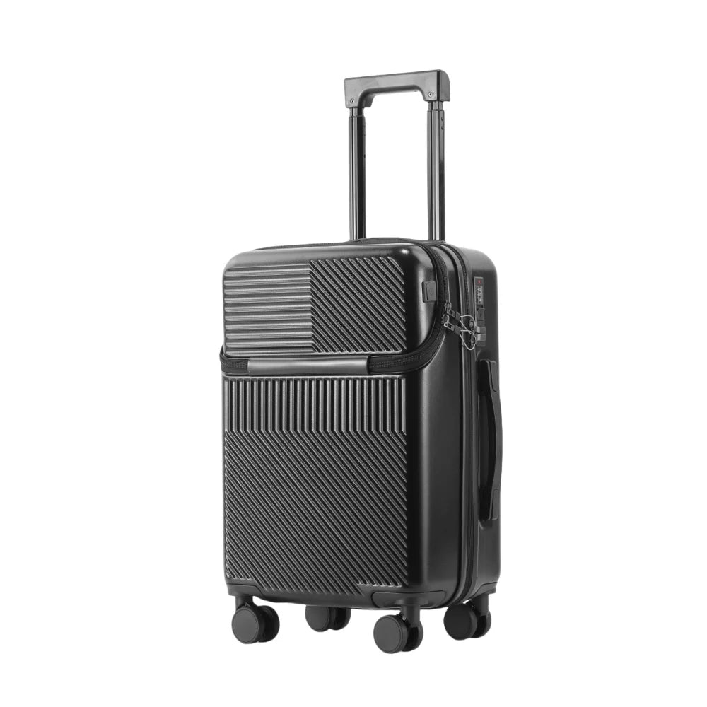 1 piece of luggage, 20/22/24/26 inches, swivel wheel combination lock carry-on luggage, multi-purpose travel luggage