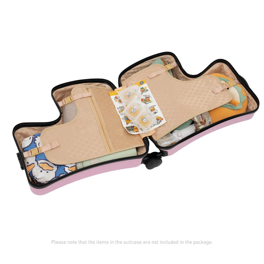 Horse Shaped Pink Luggage Case Kids Ride-On Roll Suitcase Luggage Bags Wheeled Trolley Lugg ≤30kg for Children Aged 3-6