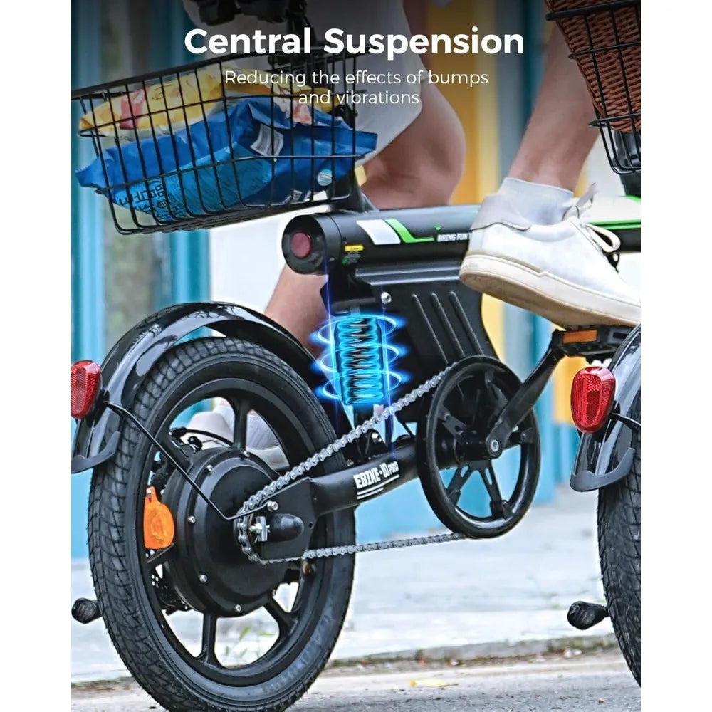 Electric Bike 500W Motor, 20 mph Folding Ebike, Adult Electric Bicycles | with Smart Uphill | 280.8Wh/374.4Wh Battery