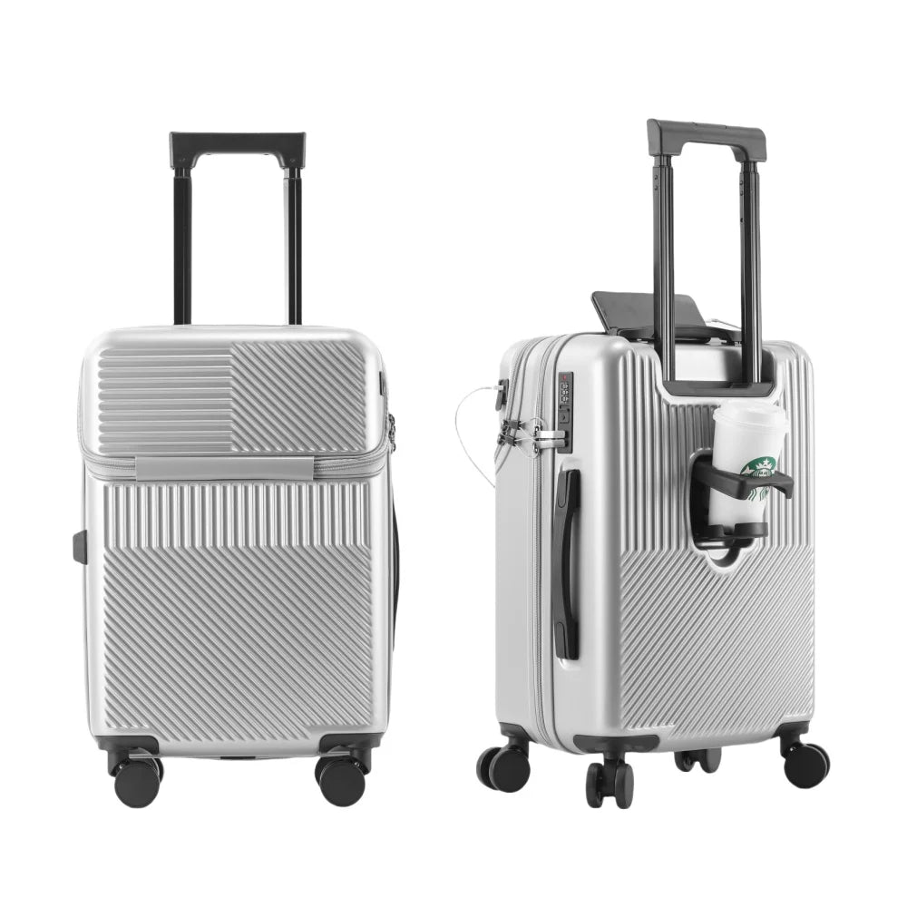1 piece of luggage, 20/22/24/26 inches, swivel wheel combination lock carry-on luggage, multi-purpose travel luggage