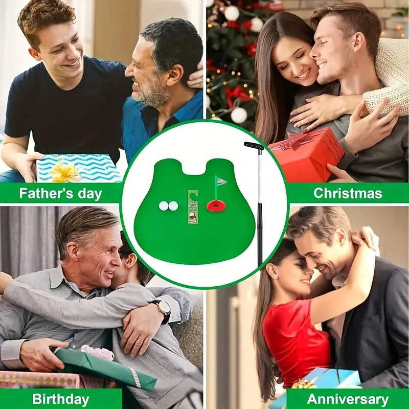 1set Toilet Golf Game Set-Mini Indoor Putting Toy for Family Party Fun Kids Funny Games Birthday Gifts Golf Sports Entertainment