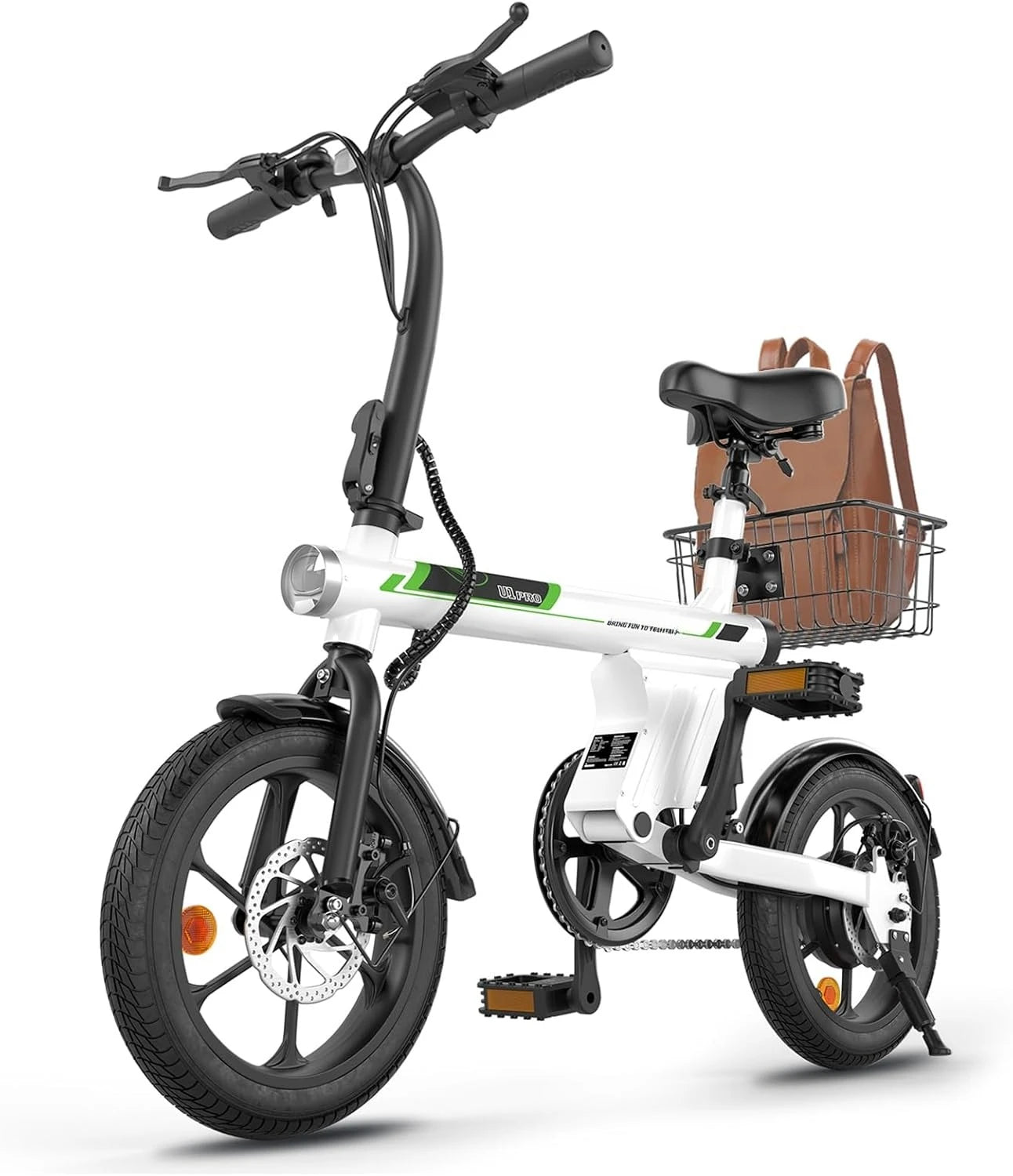 Electric Bike 500W Motor, 20 mph Folding Ebike, Adult Electric Bicycles | with Smart Uphill | 280.8Wh/374.4Wh Battery