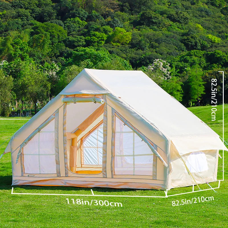 Inflatable Tent for Camping with Hand Pump Blow Up Tent Glamping Tent 4 Season Air Tent, Easy Setup Waterproof Outdoor Oxford