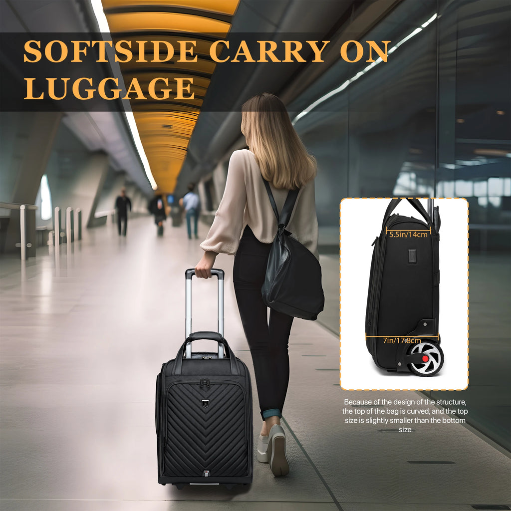 Laptop Bag Business Trolley Bags Carry-On Underseat Airlines Luggage Travel Bag with Wheels Women Men Briefcase for Men Women