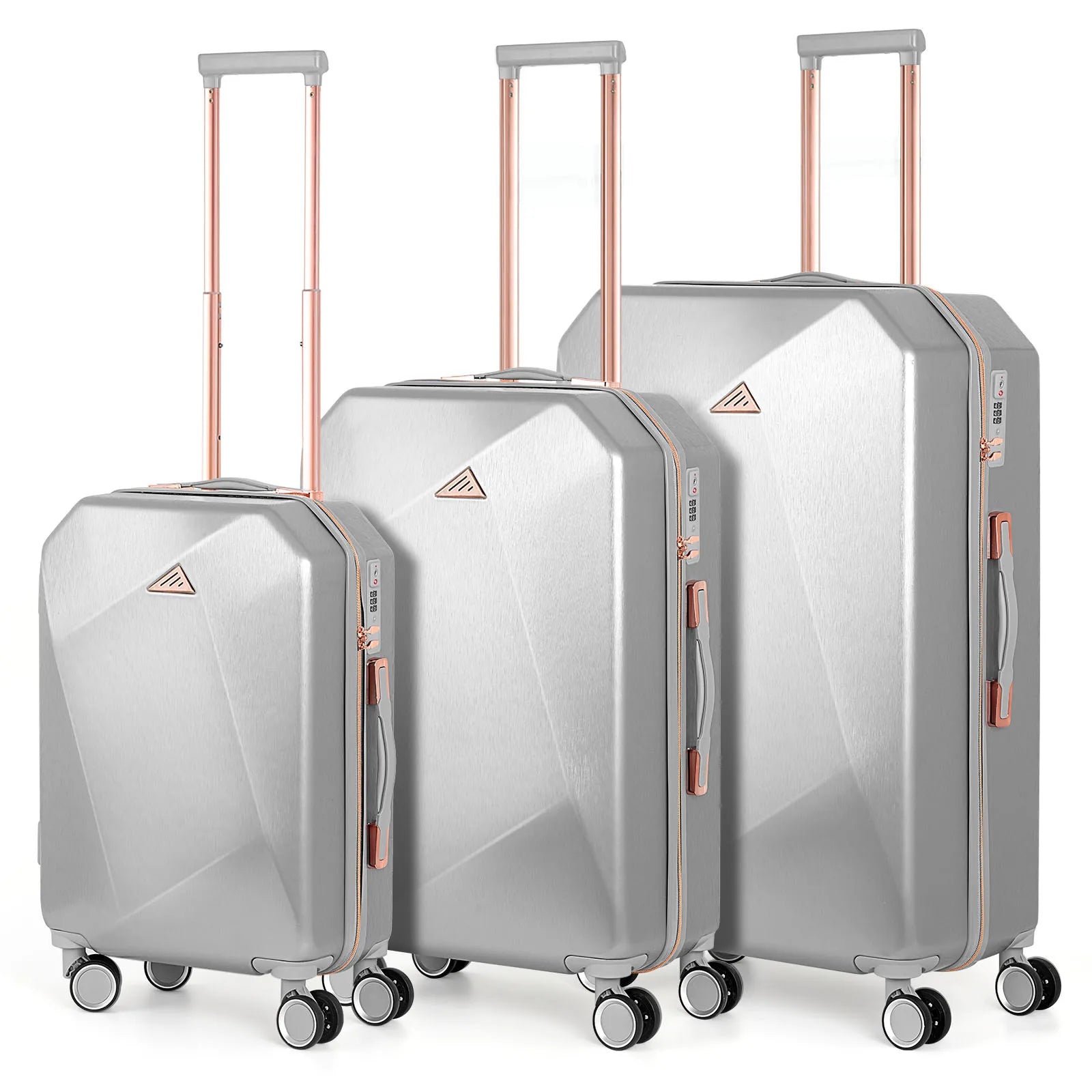 3PCS Luggage Set ABS Hardside Travel Luggage with Spinner TSA for Business Trip ABS Travel Luggage Set