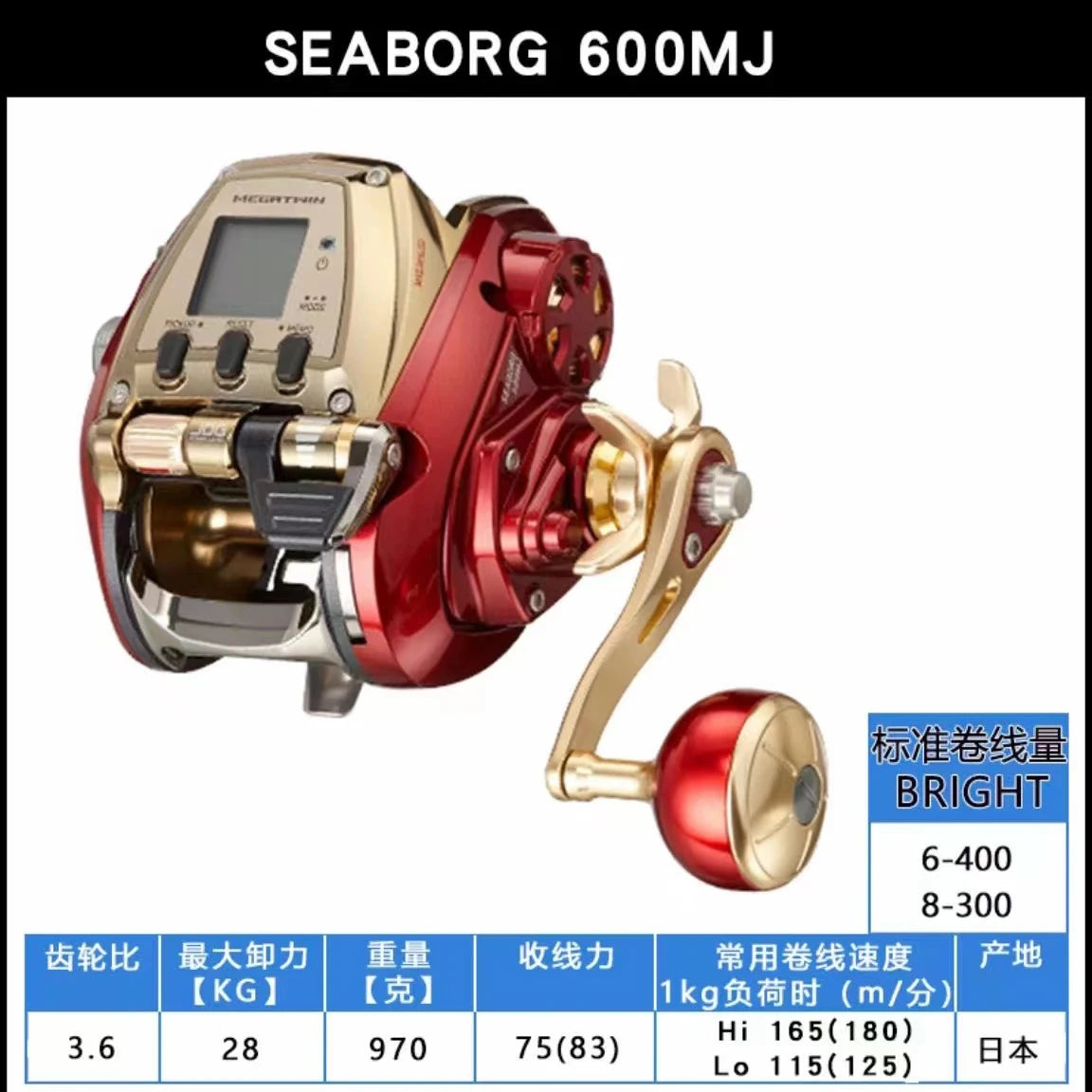 Fishing reel Seaborg 800mjs Electric fishing reel made in japan Deep sea ocean fishing reel G800mj G1200M G1800M-RG
