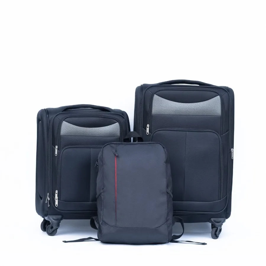 Luggage 2piece backpack set black