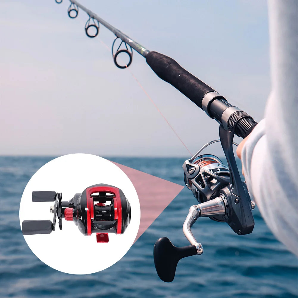 Baitcasting Fishing Reel Magnetic Brake System High Speed Fishing Reel Right Left Hand Fishing Wheel for Fresh Saltwater