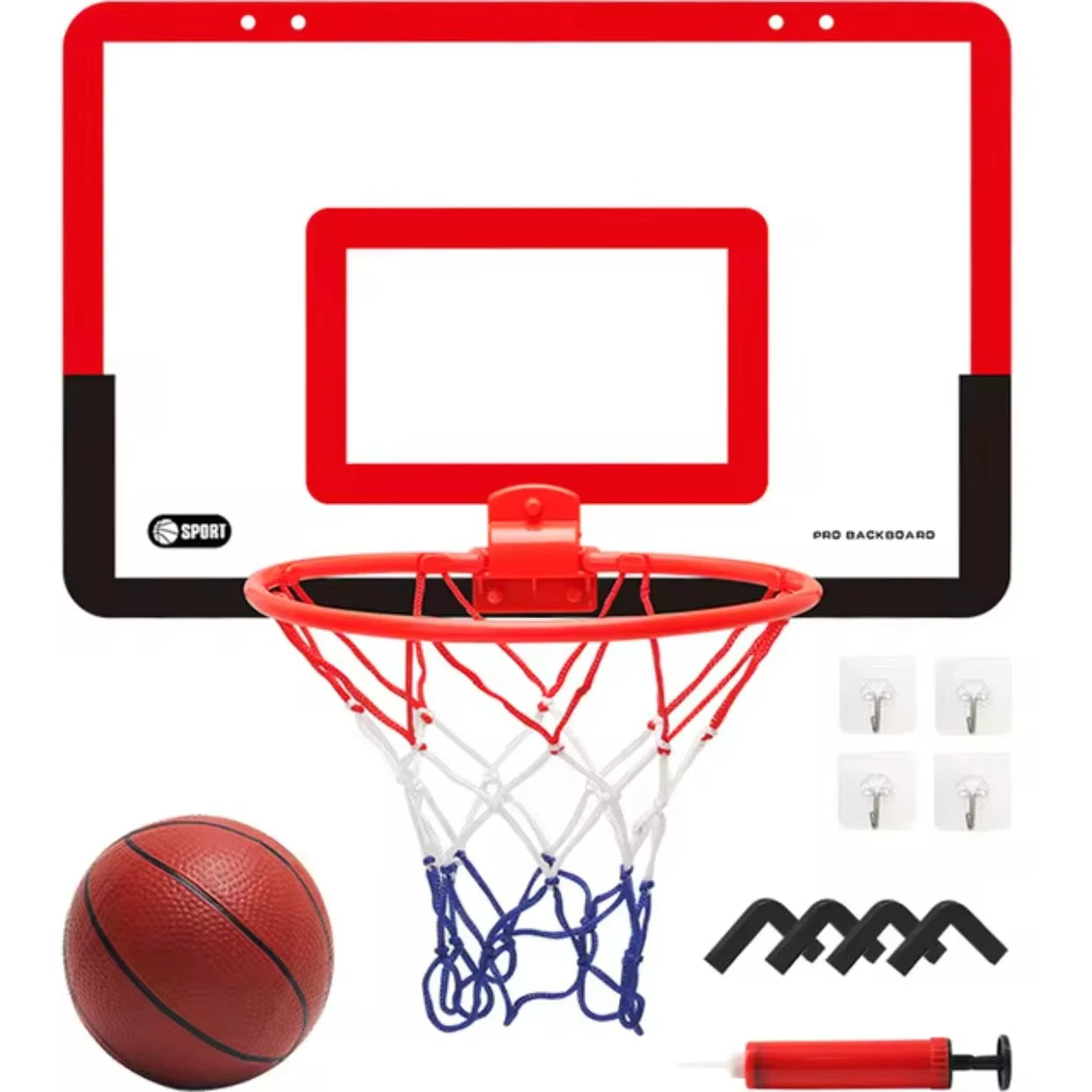 Indoor Children Safety Funny Game Kids Mini Home Exercise Basketball Hoop Set Wall Frame Stand Lifting Basket Hanging Backboard
