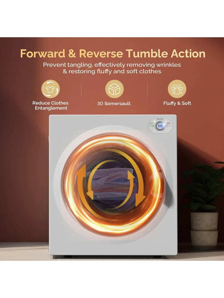 25LBS Full Automatic Washing Machine and 2.6CuFt Portable Clothes Dryer Set, Electric Laundry Washer and Dryer Combo Set