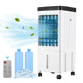 Portable air conditioning fan, evaporative cooler, 3-speed cooling machine with 7-hour timer remote control