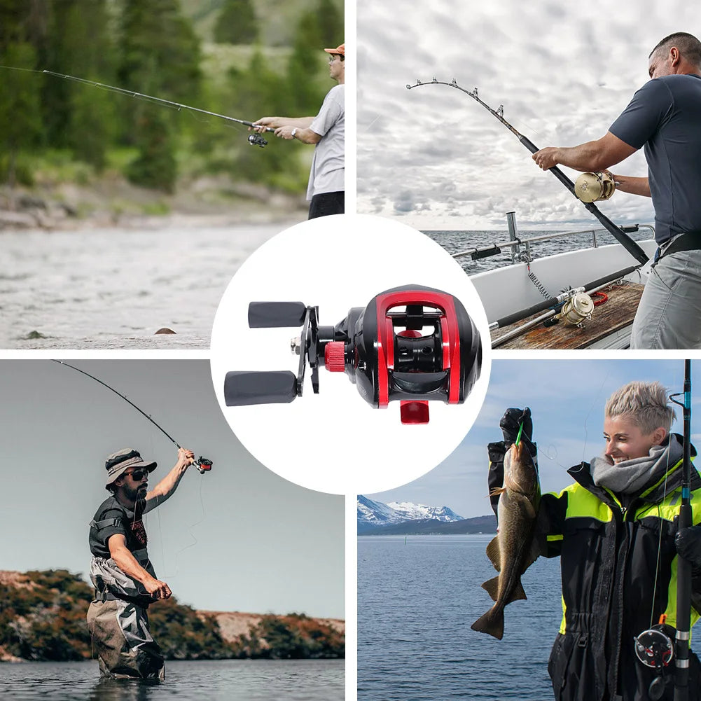 Baitcasting Fishing Reel Magnetic Brake System High Speed Fishing Reel Right Left Hand Fishing Wheel for Fresh Saltwater