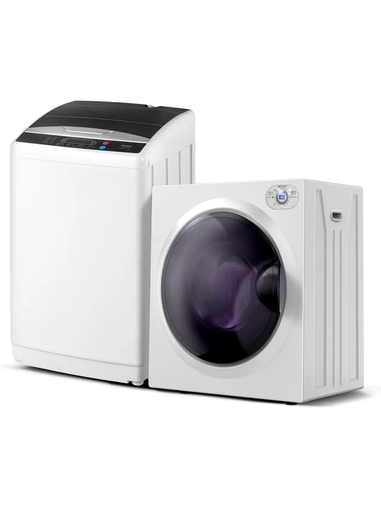 25LBS Full Automatic Washing Machine and 2.6CuFt Portable Clothes Dryer Set, Electric Laundry Washer and Dryer Combo Set