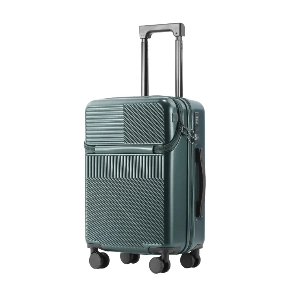 1 piece of luggage, 20/22/24/26 inches, swivel wheel combination lock carry-on luggage, multi-purpose travel luggage