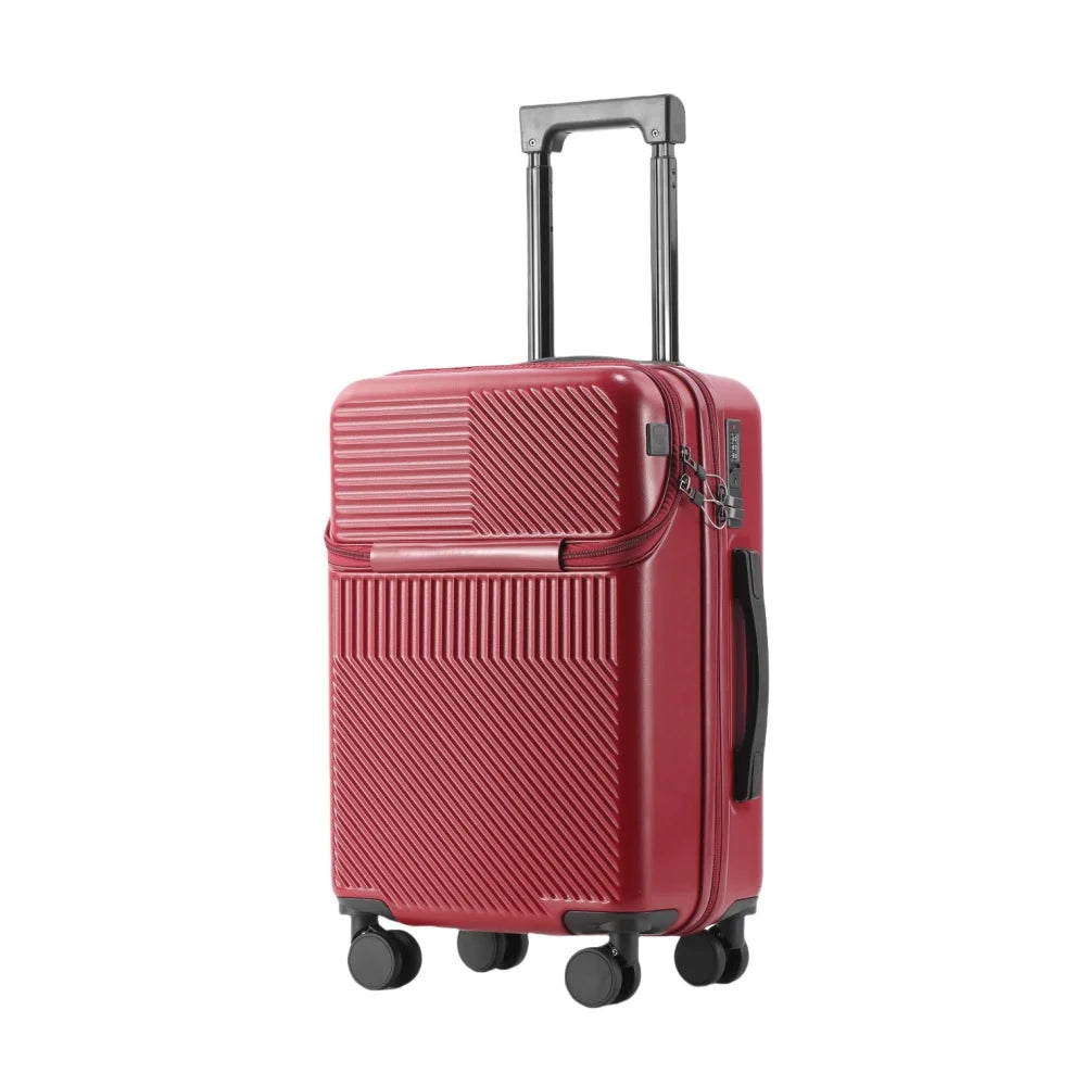 1 piece of luggage, 20/22/24/26 inches, swivel wheel combination lock carry-on luggage, multi-purpose travel luggage