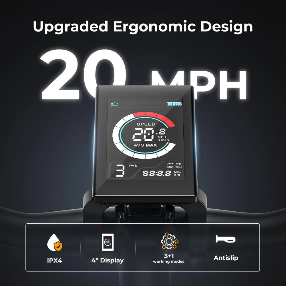 outdoors Bike-EB5 Electric Bike for Adults with Peak 750W Brushless Motor,40Miles 20MPH Commuting Electric Mountain Bike,7 Speed