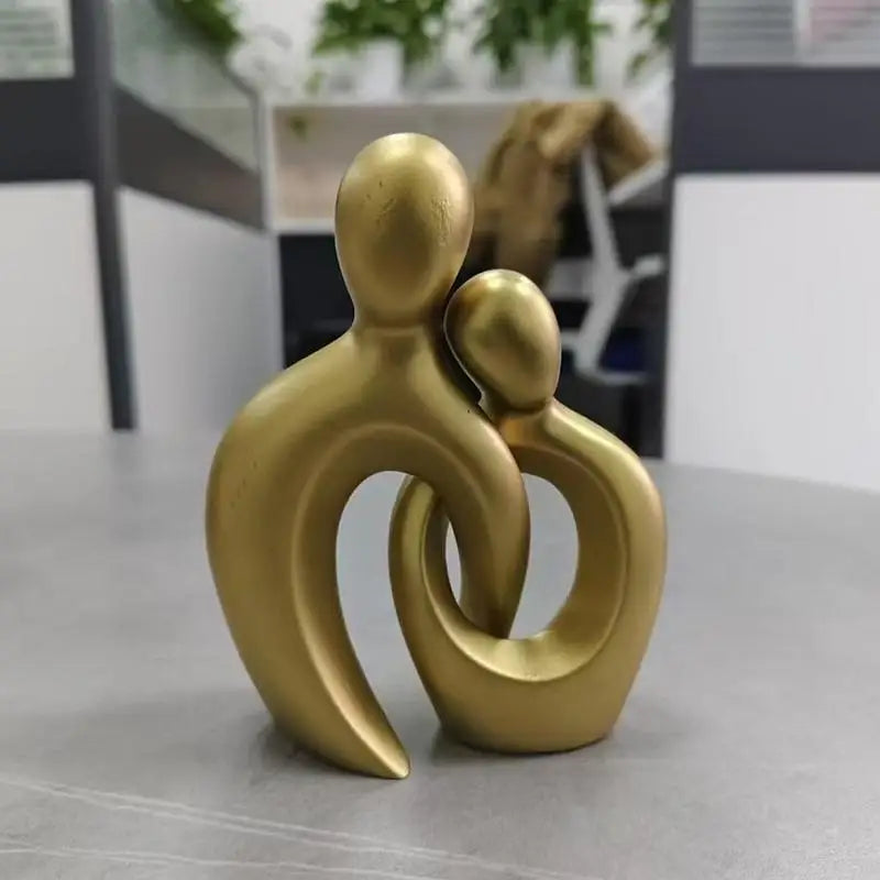 Aesthetic Resin Couple Sculpture Lover Hugging Characters Abstract Art Statue Home Decor for Bedroom Shelf Table Mantel