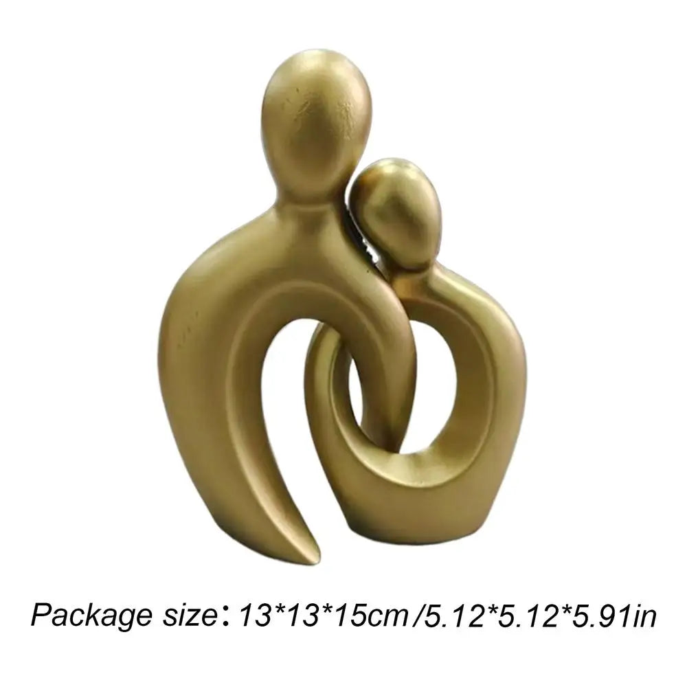 Aesthetic Resin Couple Sculpture Lover Hugging Characters Abstract Art Statue Home Decor for Bedroom Shelf Table Mantel