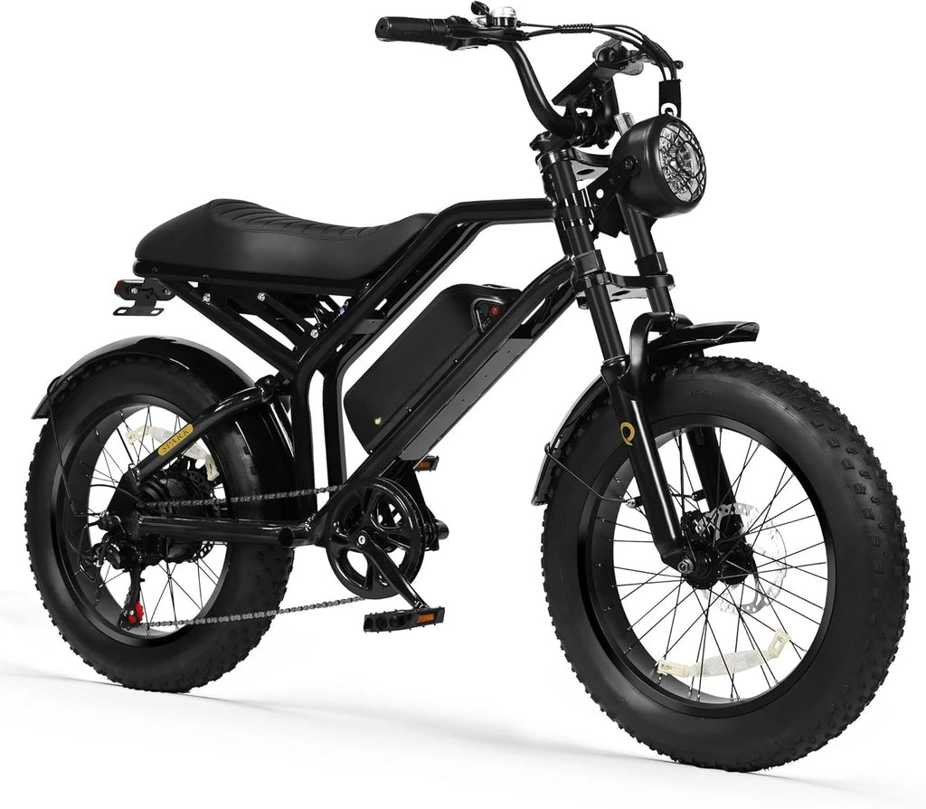Electric Bike for Adults-1500W Peak Motor 20" Fat Tires 28MPH(Unlock to 35MPH) EBike Moped, 624-1248Wh Removable Battery