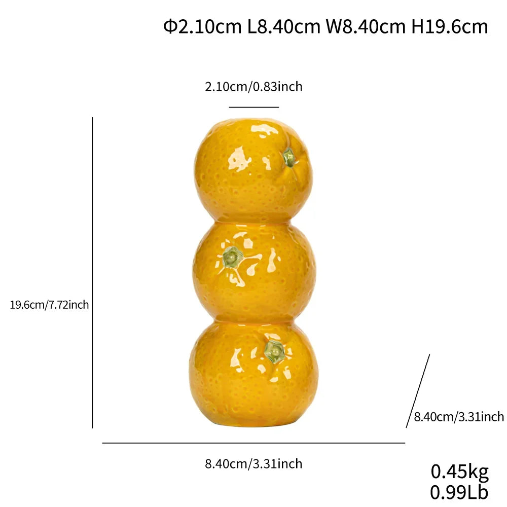 1PCS Overlapping Fruit Vase Nordic Style Three-Tier Ceramic Vase Minimalist for Home Decor Desktop/Living Room Decoration