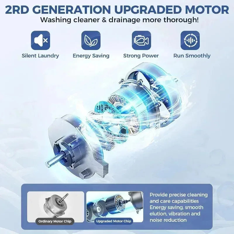 PMD4-Nictemaw Portable Washing Machine,17.8Lbs Capacity Full-Automatic Portable Washer,2.4Cu.ft Washer,