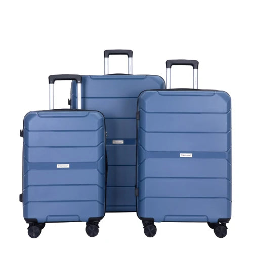 Travelhouse Hardside Luggage Set 3-Piece with Spinner Wheels, TSA Lock, Hardside Travel Suitecase PP Lightweight
