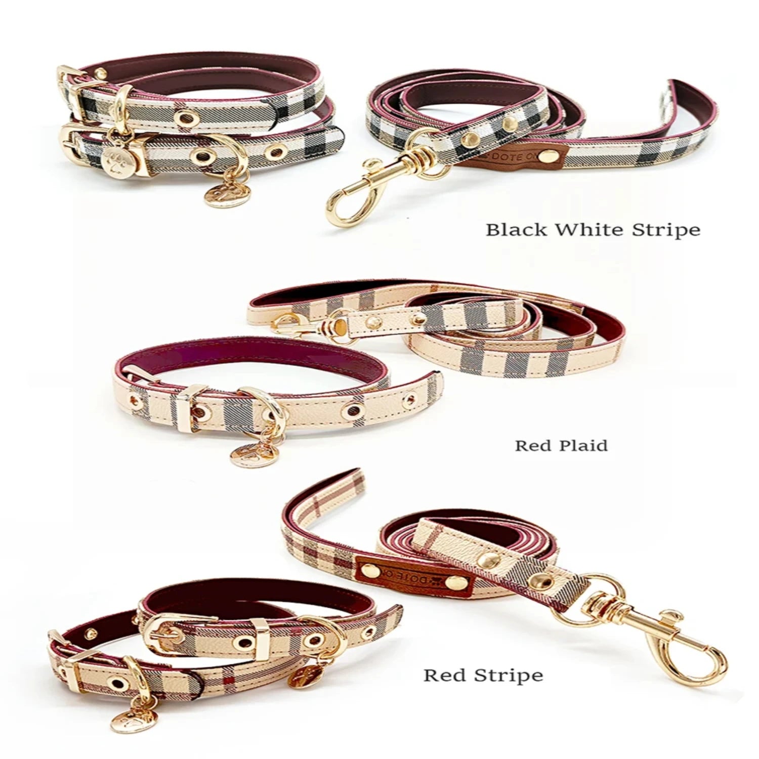 Pet Collar and Leash Set Leather Fashion Adjustable Collars  Dogs Pet Supplies Collars  Medium and Large Dogs Gift  Dog Dog car