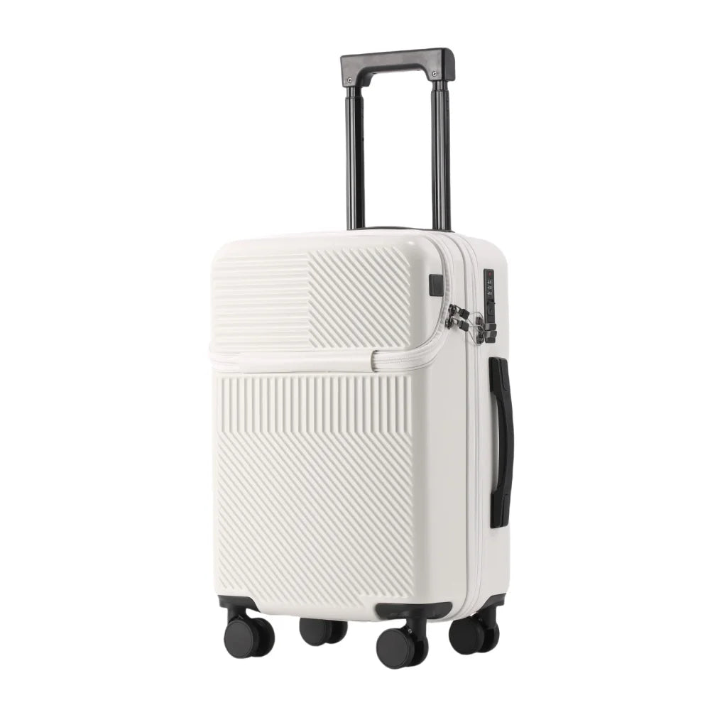 1 piece of luggage, 20/22/24/26 inches, swivel wheel combination lock carry-on luggage, multi-purpose travel luggage