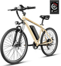 Electric Bike for Adults with Peak 750W Brushless Motor,40Miles 20MPH Commuting Electric Mountain Bike with 360Wh Removable