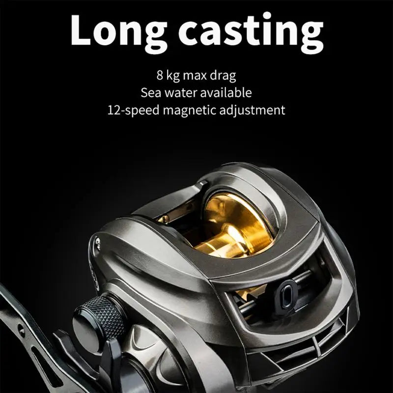 Baitcasting Reel Conventional Reel For Catfish Outdoor Fish Activity Tools For Freshwater Saltwater Recreational Activity