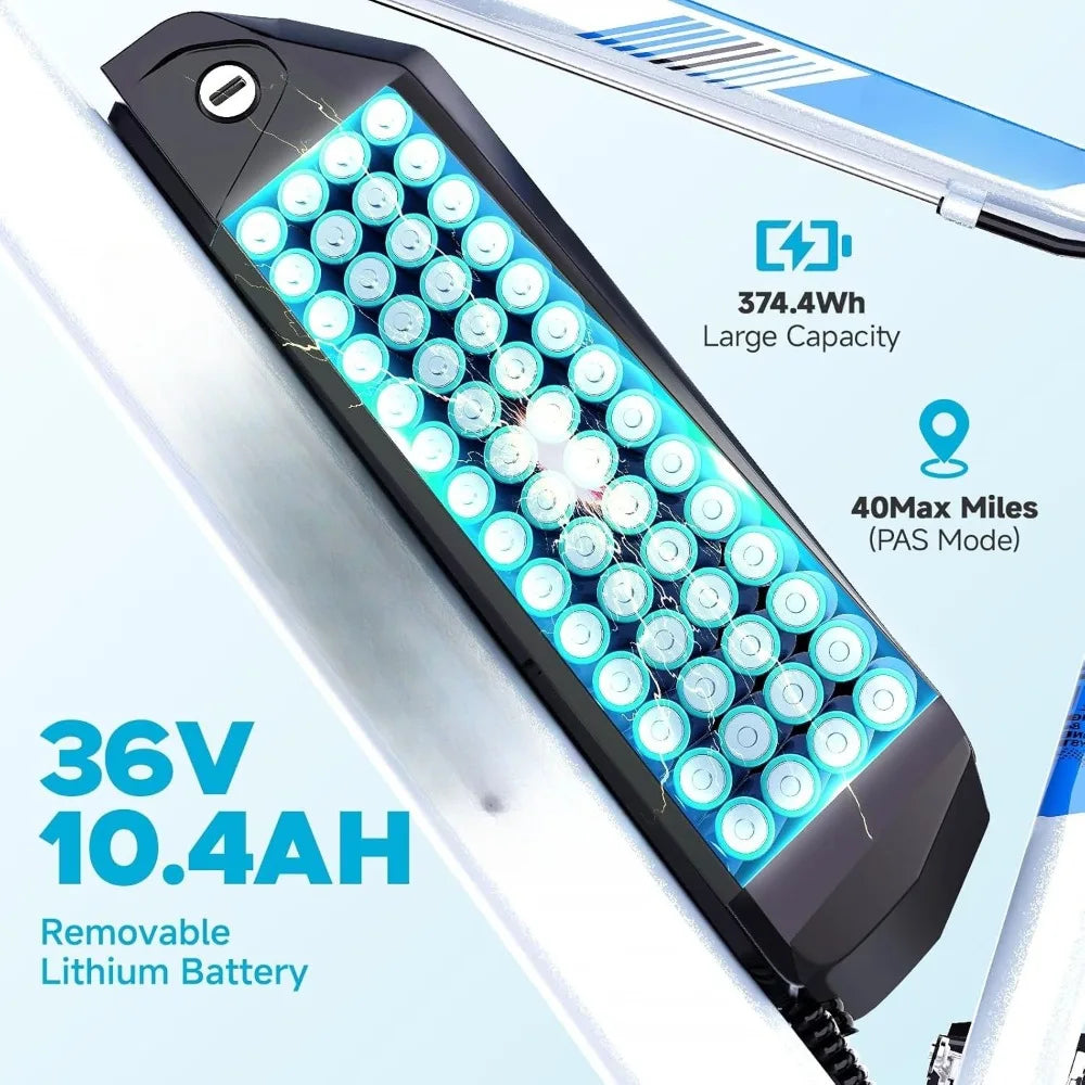 Electric Bike for Adults, 350W 26" Ebike for Teens 21 Speed 20Mph Up to 40Mile with Dual Disc Brake Commute E-Bike E-MTB