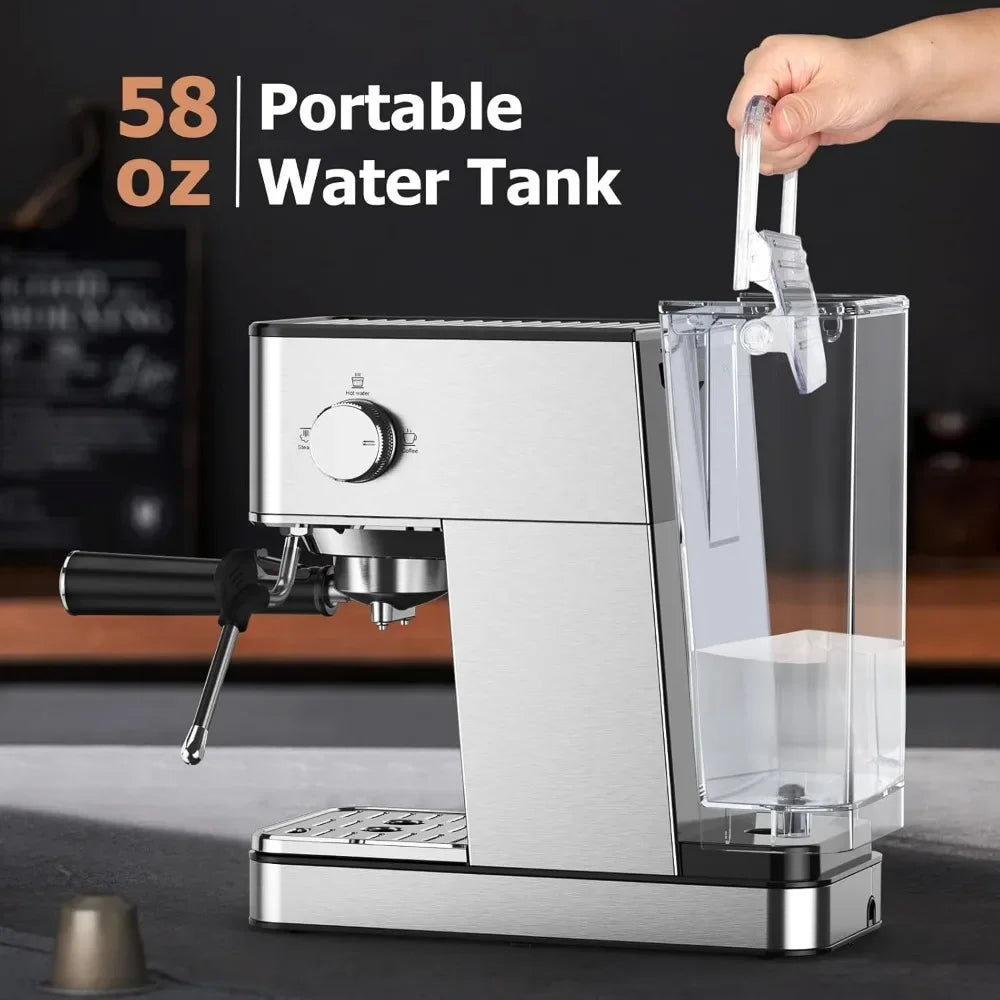 Espresso Machines, Upgraded 1200W Espresso Maker with Foaming Steam Wand