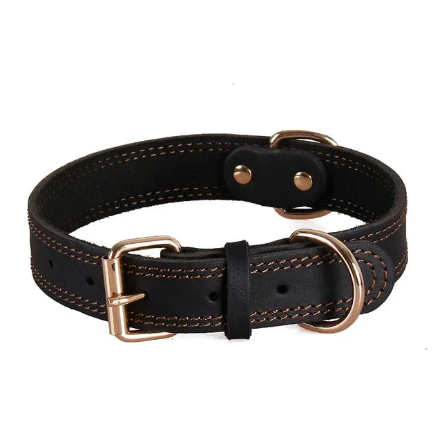Leather Dog Collars Pet Dog Tag Collar Leash Lead For Small Medium Large Dogs Pitbull Bulldog Pugs Beagle Dog Supplies
