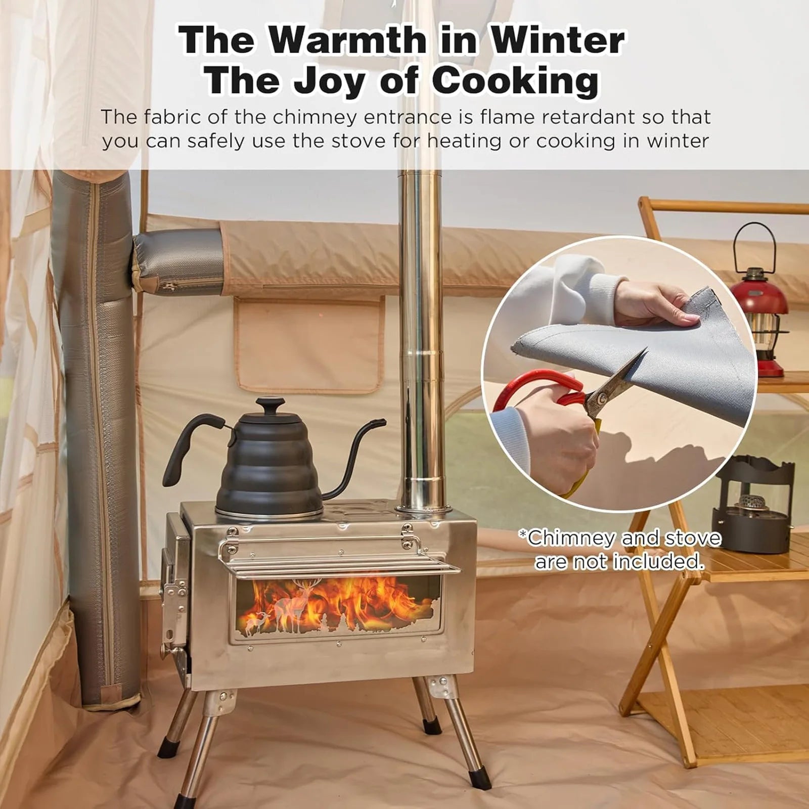 13' x 10' Inflatable Camping Tent for 8-10 Person,4 Season Blow up Tents Waterproof, Air Tent with Chimney Hole AC Port