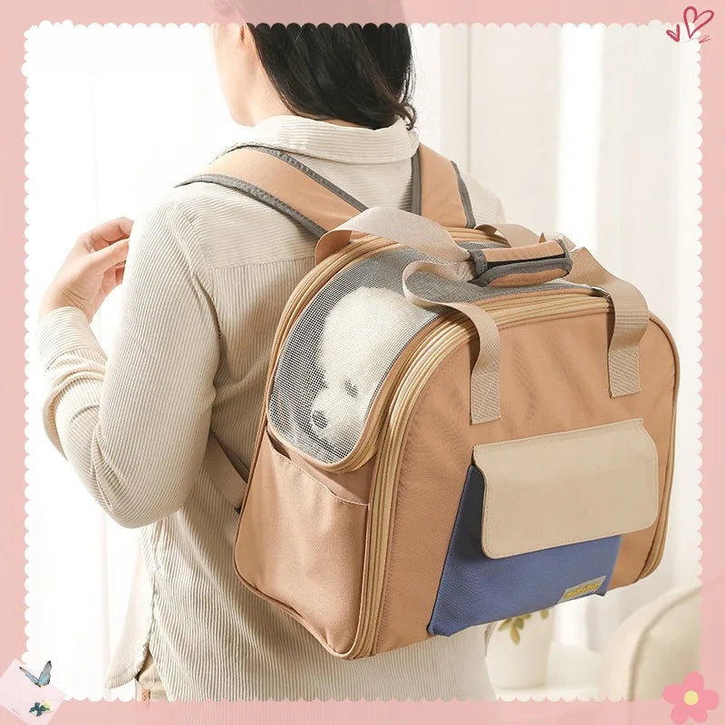 Pet Carrier Backpack Bag for Small Dogs Cats Puppy Kitty Transparent Expandable Breathable Walking Outdoor Travel Products Items