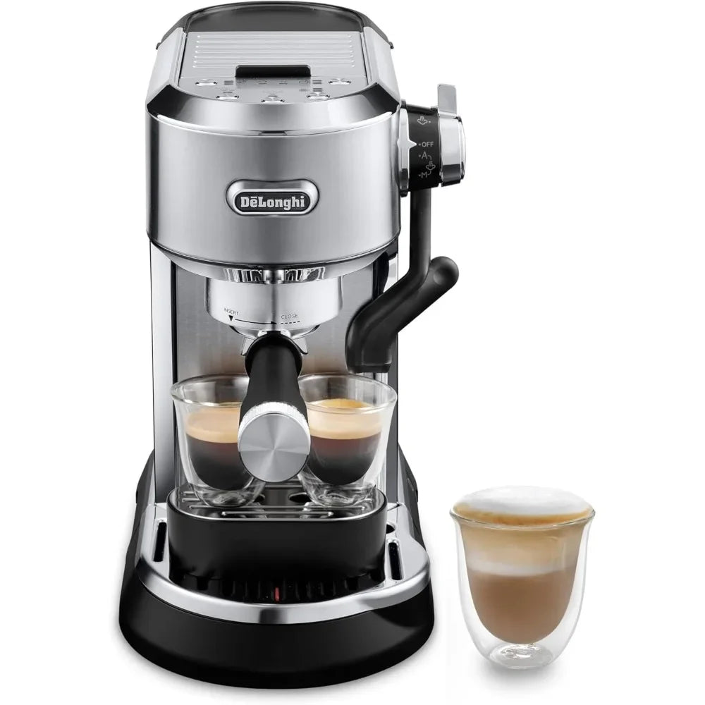 Dedica Maestro Plus Espresso Machine with Automatic Steam Wand, Stainless Steel