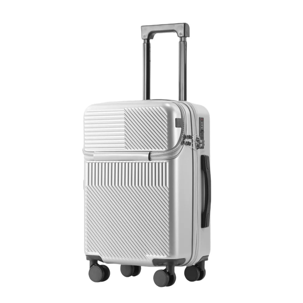 1 piece of luggage, 20/22/24/26 inches, swivel wheel combination lock carry-on luggage, multi-purpose travel luggage