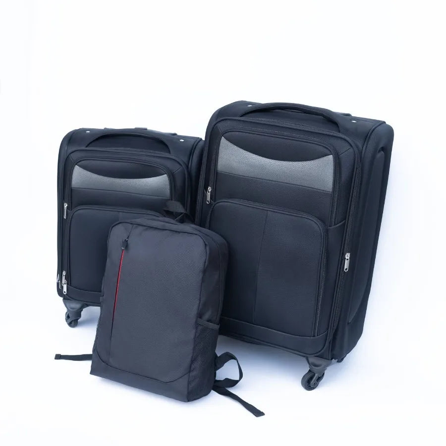 Luggage 2piece backpack set black