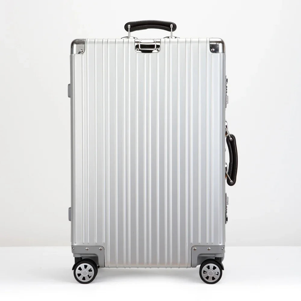 All Aluminum-magnesium Alloy Travel Suitcase High Quality Rolling Luggage 20/24/26/29'' Retro Trolley Case Bag Carry-On Boarding