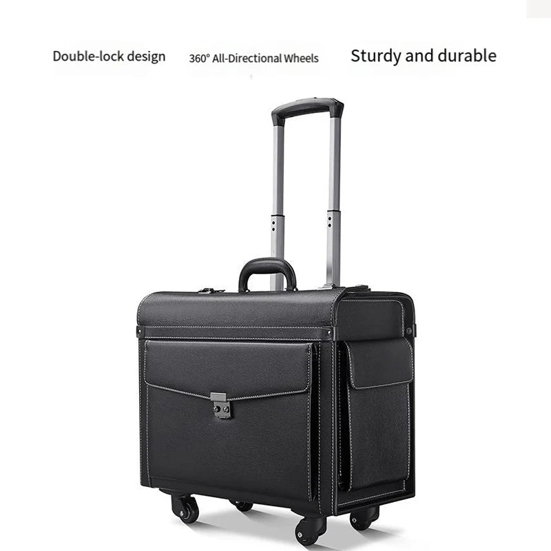 Pilot suitcase, flight attendant travel case, train attendant luggage, lawyer business carry-on case, equipment box, money box,