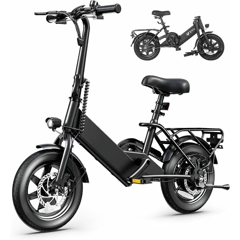 outdoor furniture Folding Electric Bicycle,CommuterCity E-Bike 3 Levels Assist,Disc Brakes,14/16 Foldable ebike with Pedals
