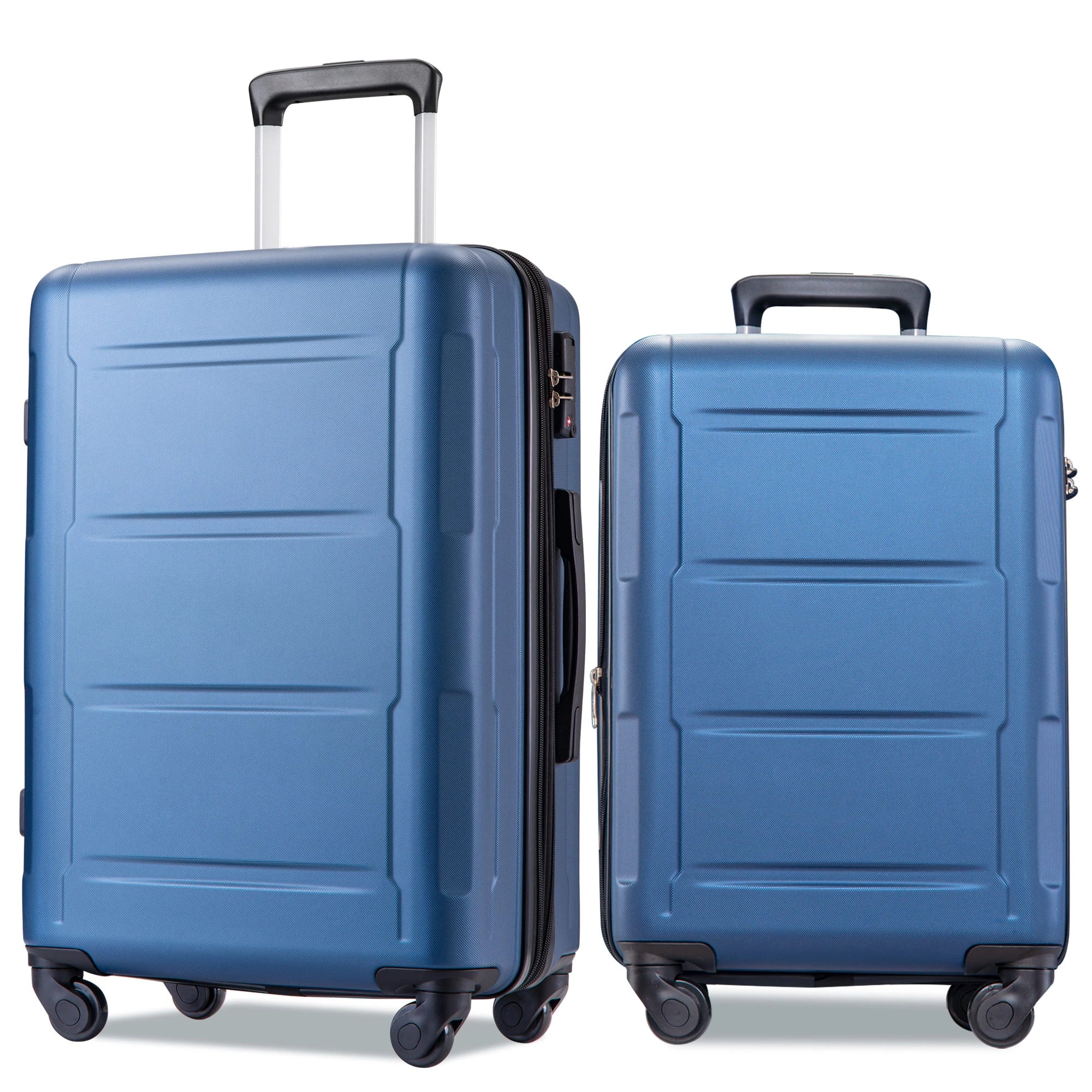 2 Piece Luggage Set 20inch+24inch ABS Lightweight Suitcase Set With 3-digit Lock & Expanable Spinner Wheels