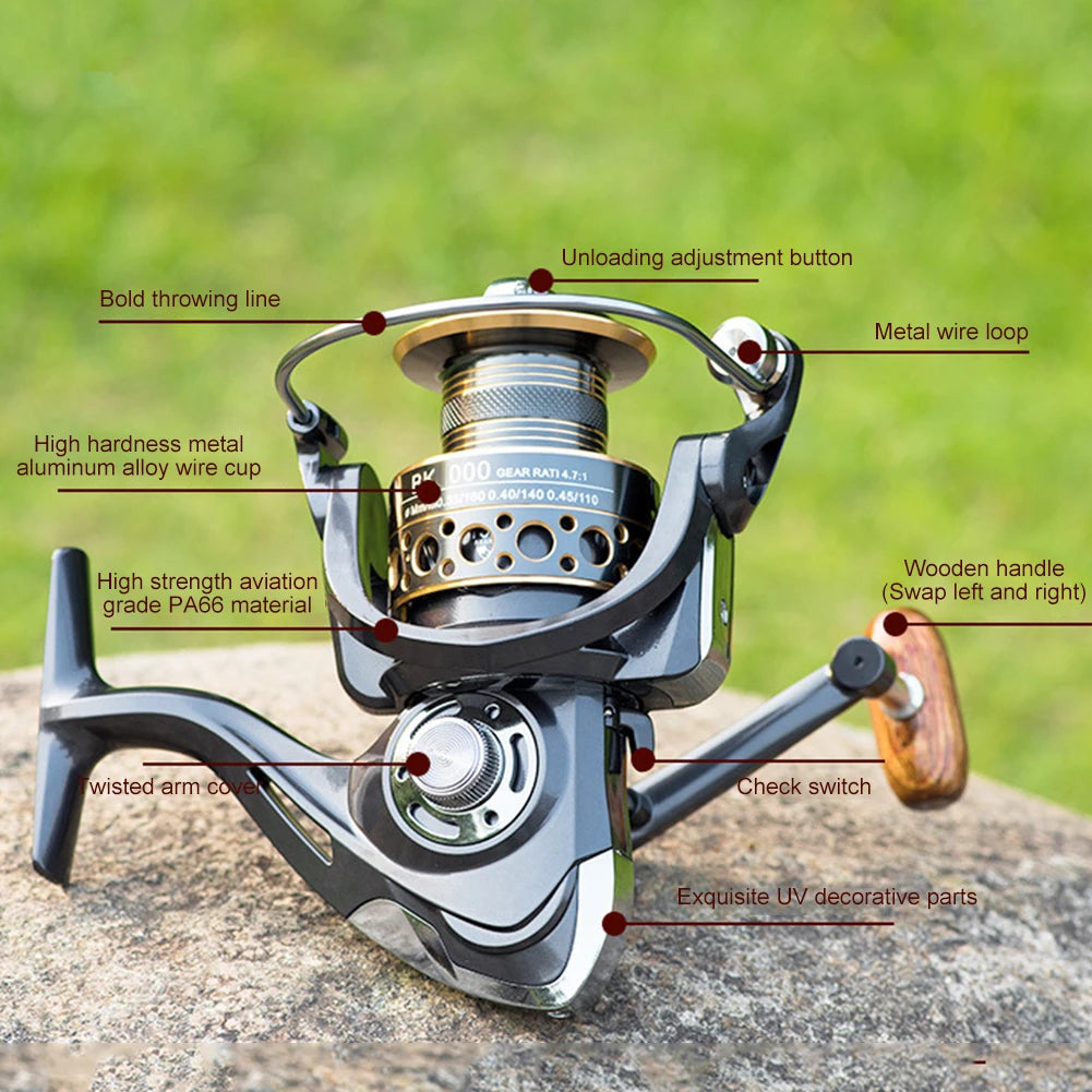 Spinning Reel Innovative Water Resistance Spinning Reel 5.2:1 Gear Ratio Long Cast Offshore Trolling Reel Spinning Fishing Reel